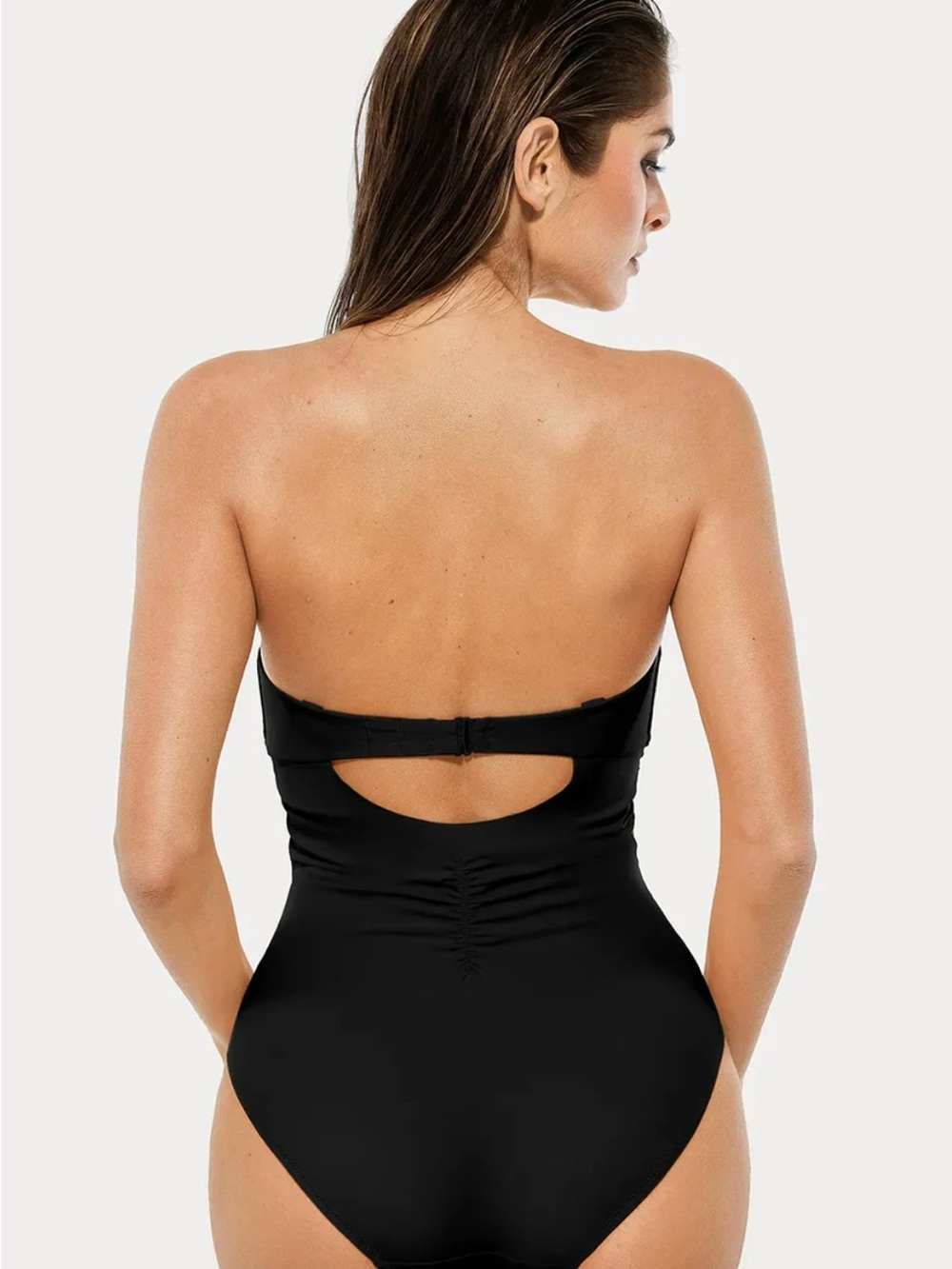 Popilush Twist & Shirred Sculpting One-Piece with Removable Straps size S - Picture 5 of 10